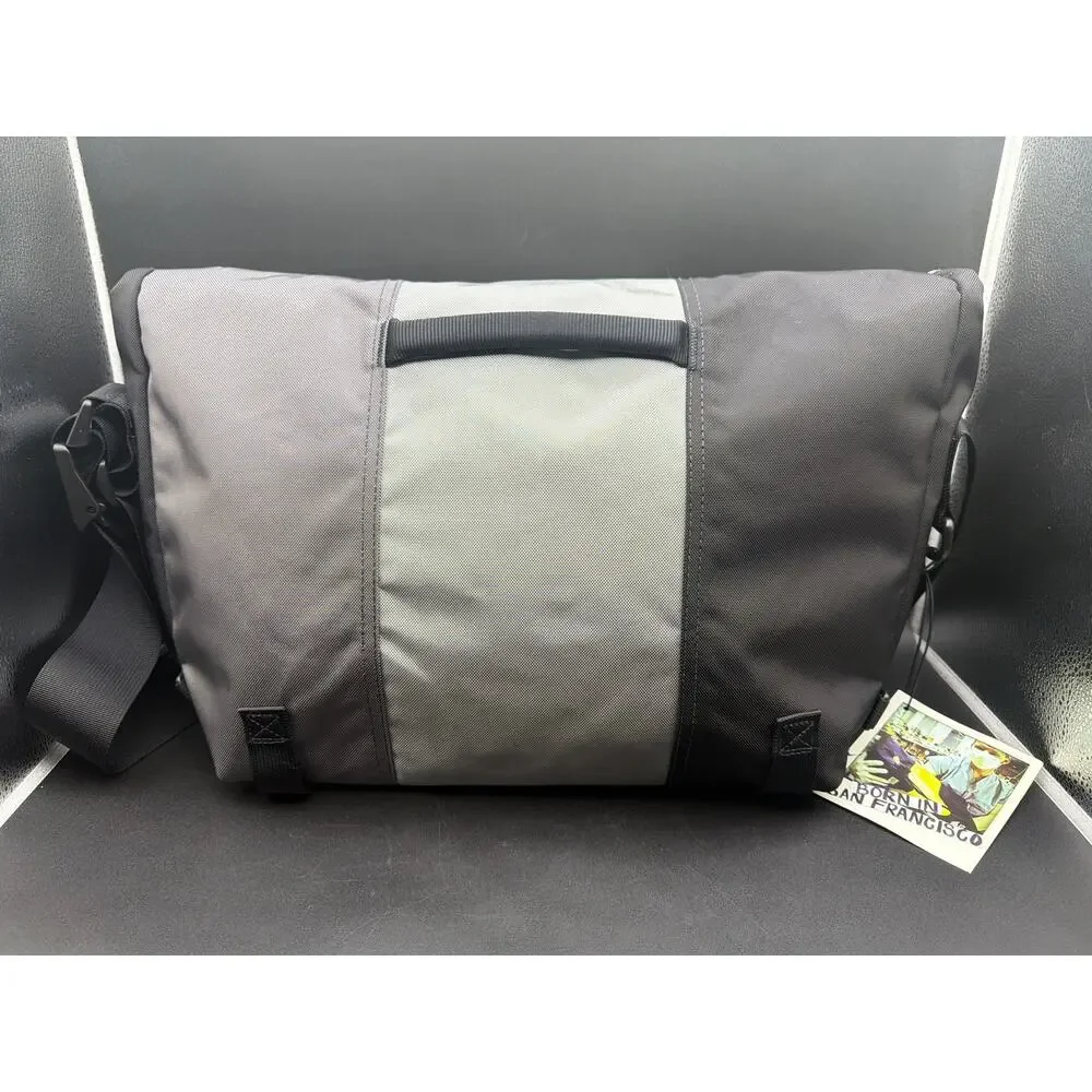 Timbuk2 Custom Classic Messenger Bag Medium Made In USA Laptop Black Gray NWT